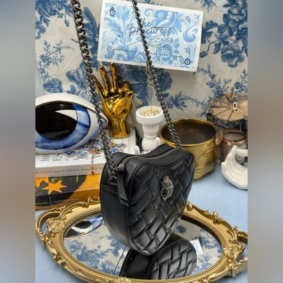 🆕 KURT GEIGER LONDON 🧿 NWOT Kensington Heart-Shaped Leather Crossbody Bag - Picture 2 of 15